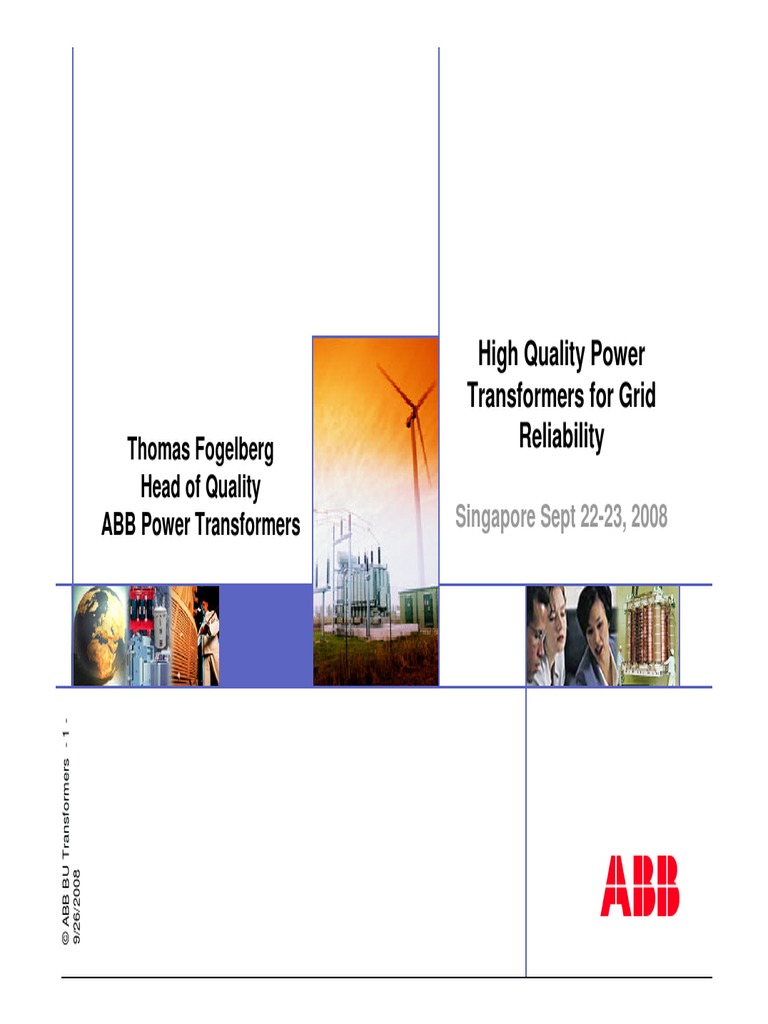 Abb+power+transformers+for+grid +reliability PDF Kilowatt Hour