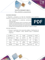 Actividades - Tarea 2. Conjugar Verbos, Adverbios y Preposiciones.