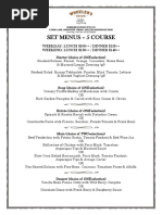 5 Course Table D'hote Menu | PDF