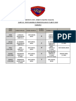 SK Proton City, 35900 Tanjong Malim, Jadual Pentaksiran Pertengahan Tahun 2019 Tahap 2