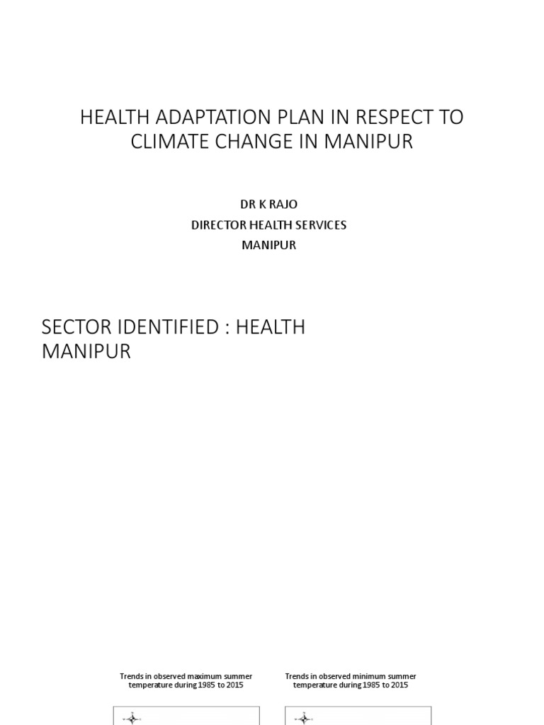 Health Adaptation Plan for Climate Change in Manipur | PDF | Air ...