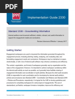 Implementation Guide 2330: Standard 2330 - Documenting Information