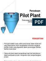 Experimentation in Pilot Plant