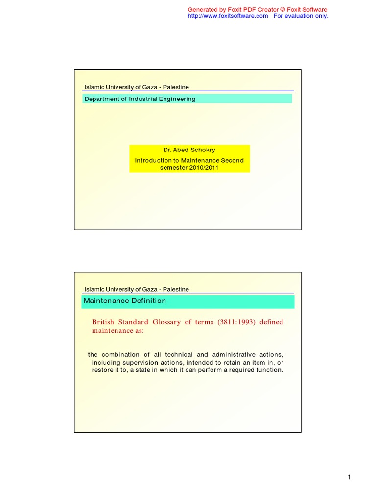 Maintenance Definition Bs British Standard Pdf Systems Engineering