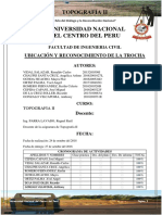 UBICACIÓN Y RECONOCIMIENTO DE LA TROCHA Topografia