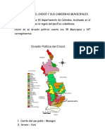 Municipios Del Chocó y Sus Cabeceras Municipales