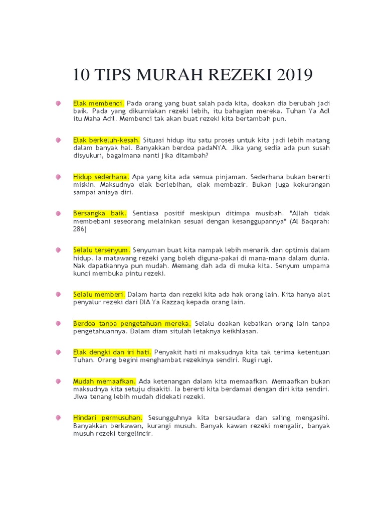 15+ Tips Murah Rezeki Trending