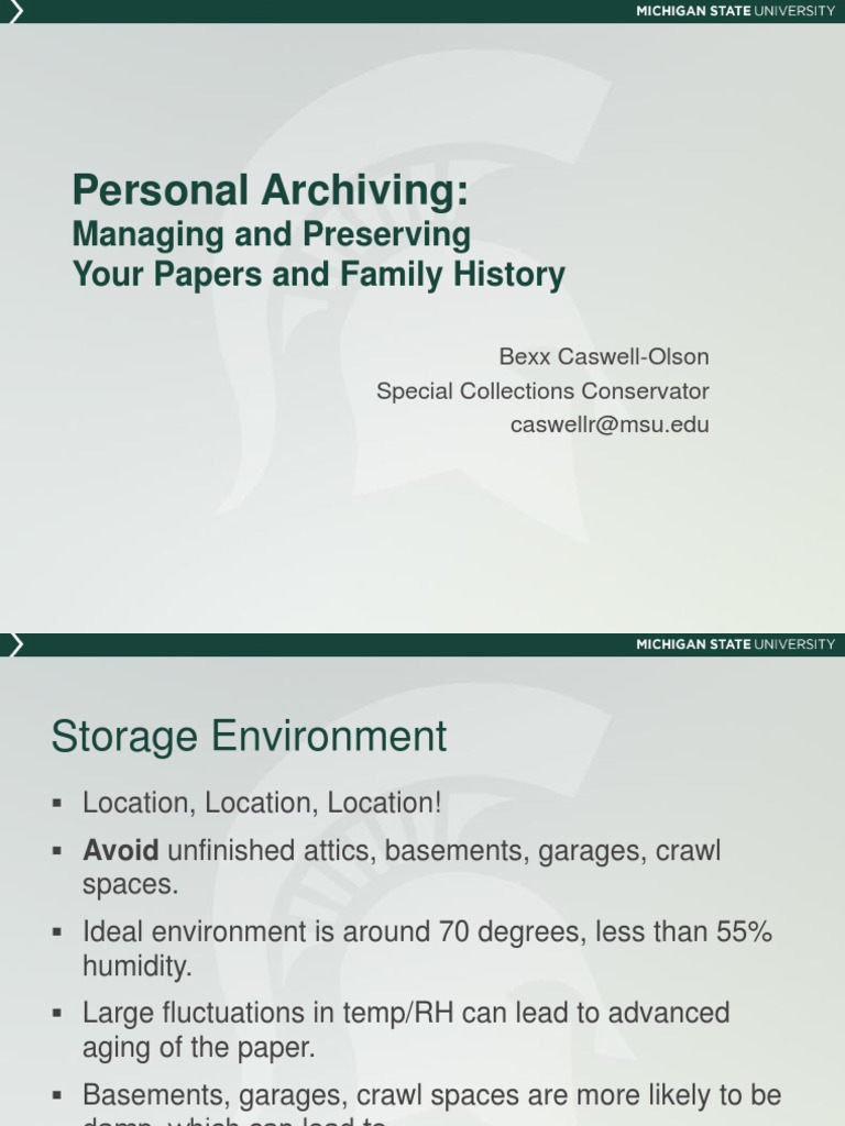 Personal Archiving | PDF | Photograph | Mold
