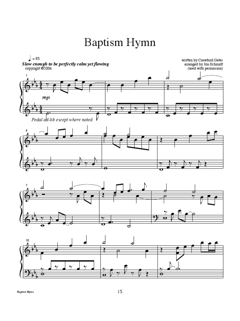 Baptism Hymn PDF Business