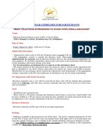 Pre-Seminar Guidelines For Participants: "Best Practices & Remedies To Avoid COA Disallowances"