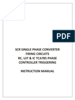 SCR Single Phase Converter Firing Circuits RC, Ujt & Ic Tca785 Phase Controller Triggering Instruction Manual
