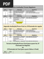Calendário de Provas 2018.2 Atualizado