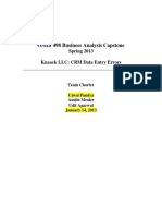 OMIS 498 Business Analysis Capstone: Spring 2013 Knaack LLC: CRM Data Entry Errors