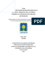 Analisis Pengaruh Sistem Pengendalian Material Terhadap Sisa Material Pekerjaan Struktur Pada Proyek Konstruksi