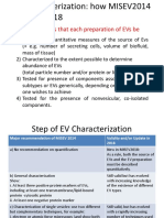 Isev Recommends That Each Preparation of Evs Be