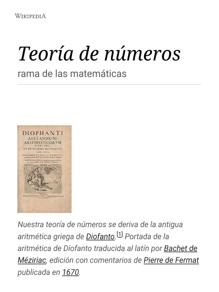 Introducción a la Teoría de Números | PDF | Teoría de los números ...