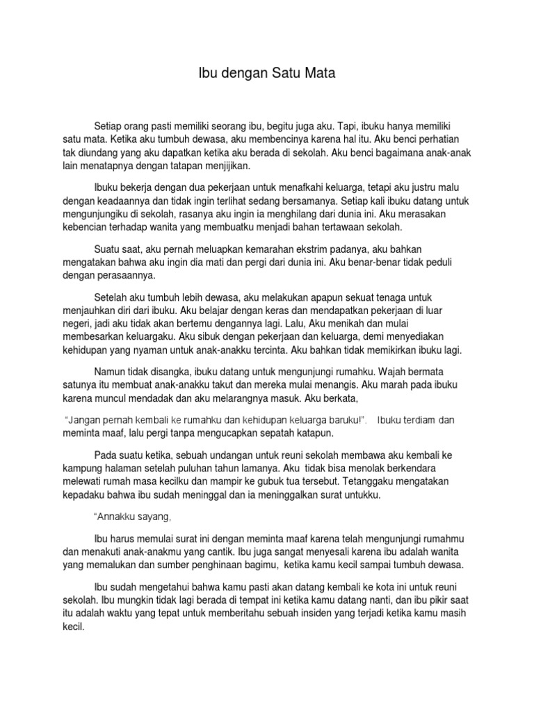 Ibu Dengan Satu Mata Pdf