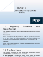 Topic 1. Road Classification Design