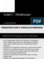 Kuliah I - Pendahuluan