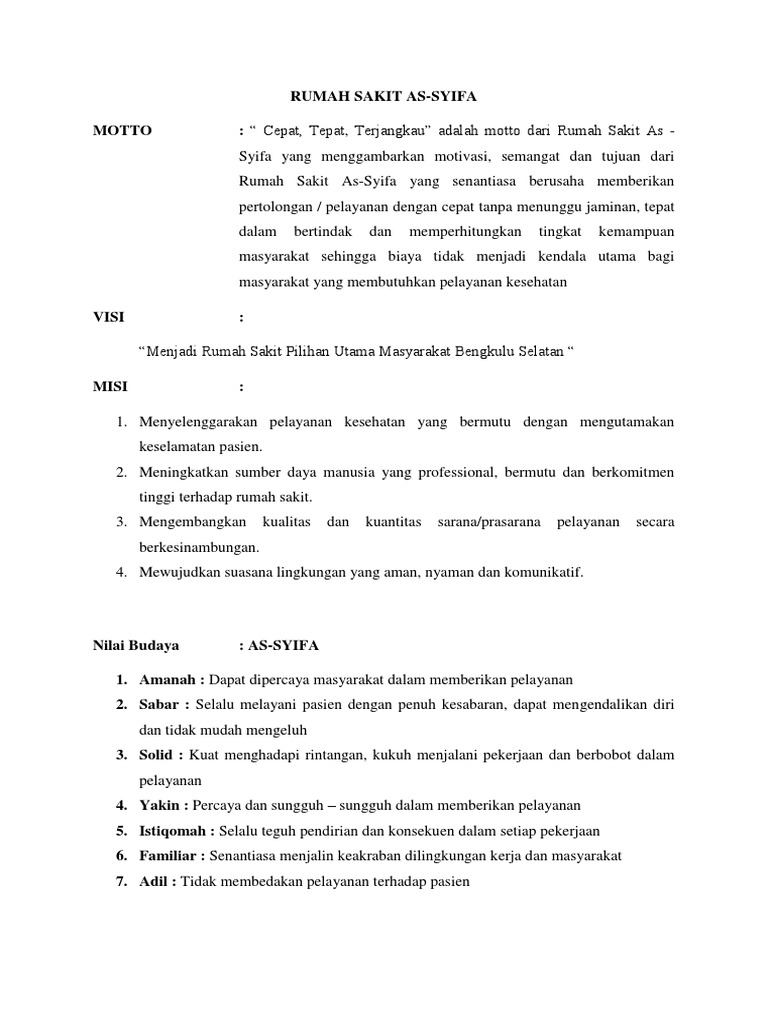 Kisi Kisi Pertanyaan Akreditasi Docx