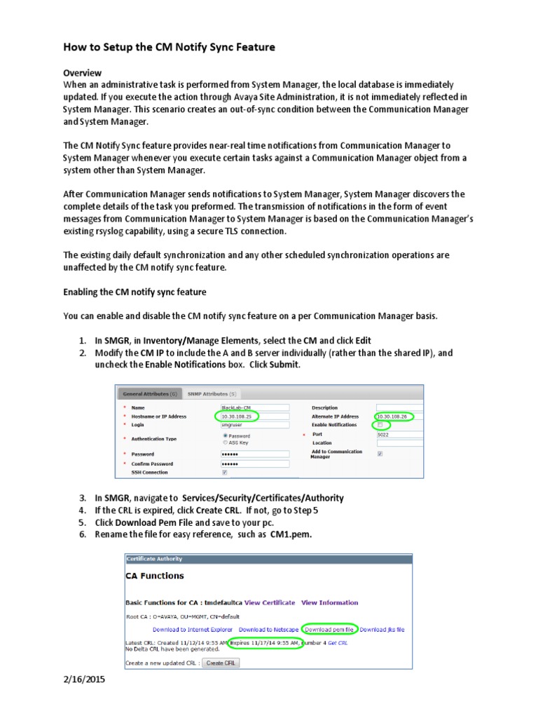 CM Notify Sync Setup Guide | PDF | Transport Layer Security ...