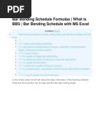 Bar Bending Schedule BBS Format | PDF | Nature