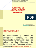 Control de operaciones mineras en la Escuela Profesional de Ingeniería de Minas de la UNSA