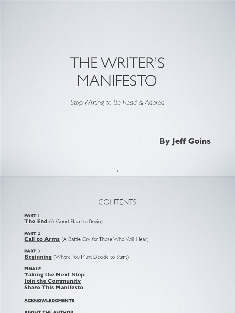Embrace Writing for Its Own Sake | PDF | Art