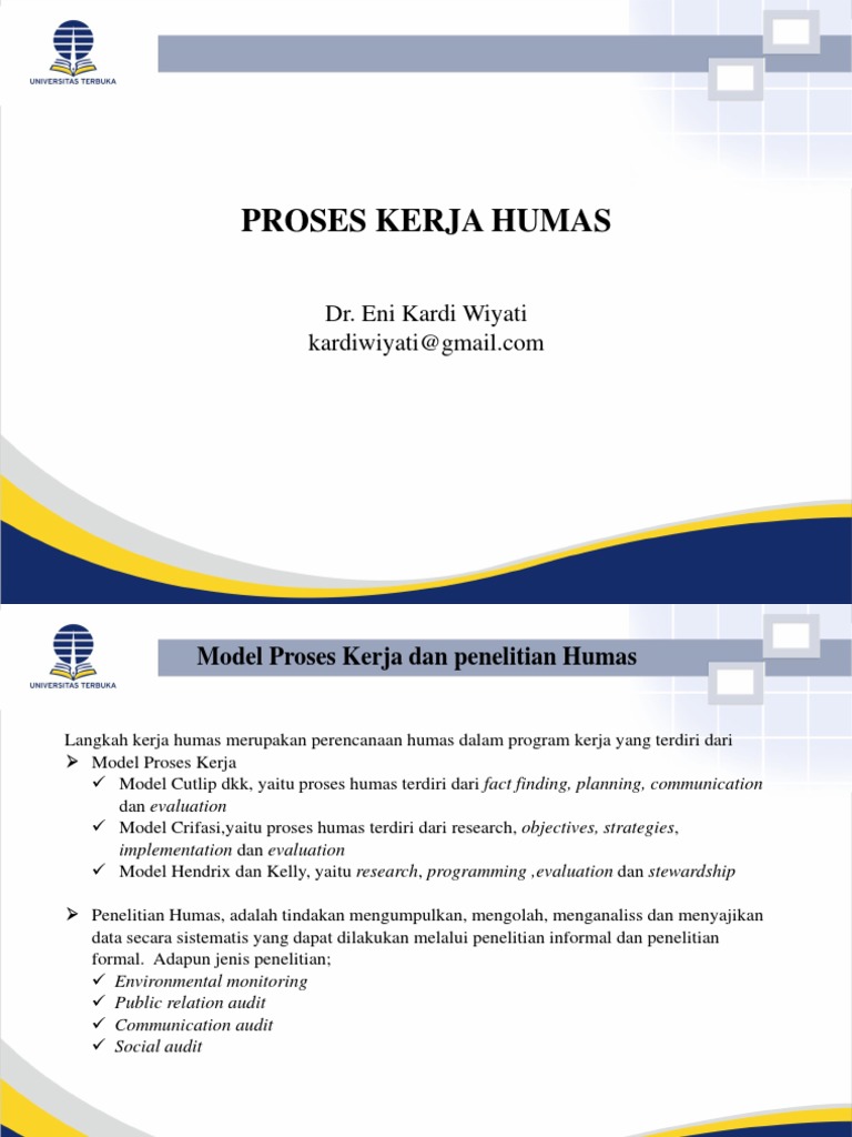 Model Proses Kerja Humas dan Penelitian | PDF | Bisnis