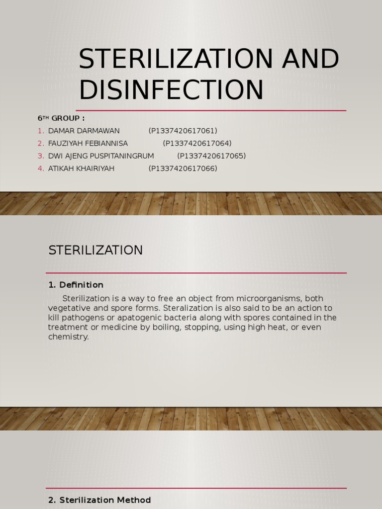 Sterilization and Disinfection PDF Sterilization (Microbiology