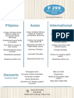 Filipino International Asian: Per Person W/ Drink