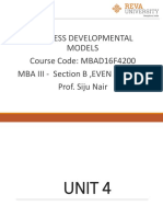 Business Developmental Models Course Code: MBAD16F4200 MBA III - Section B, EVEN Semester Prof. Siju Nair