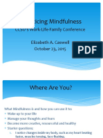 Practicing Mindfulness: CCSU's Work-Life-Family Conference Elizabeth A. Caswell October 23, 2015