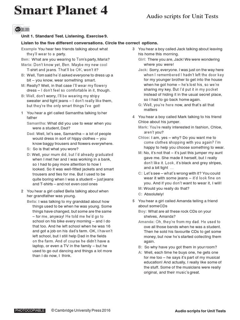 SmartPlanetTRB4 Unit Tests AudioScript | PDF | Soup | Cooking