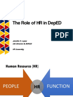 The Role of HR in DepED