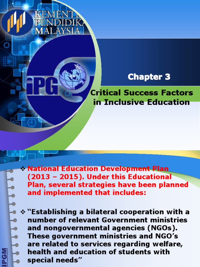 Chapter 3 Critical Success Factors in IE | PDF | Special Education ...