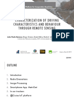 Characterization of Driving Characteristics and Behaviour Through Remote Sensing