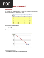 Regression Analysis Using Excel: X Abp