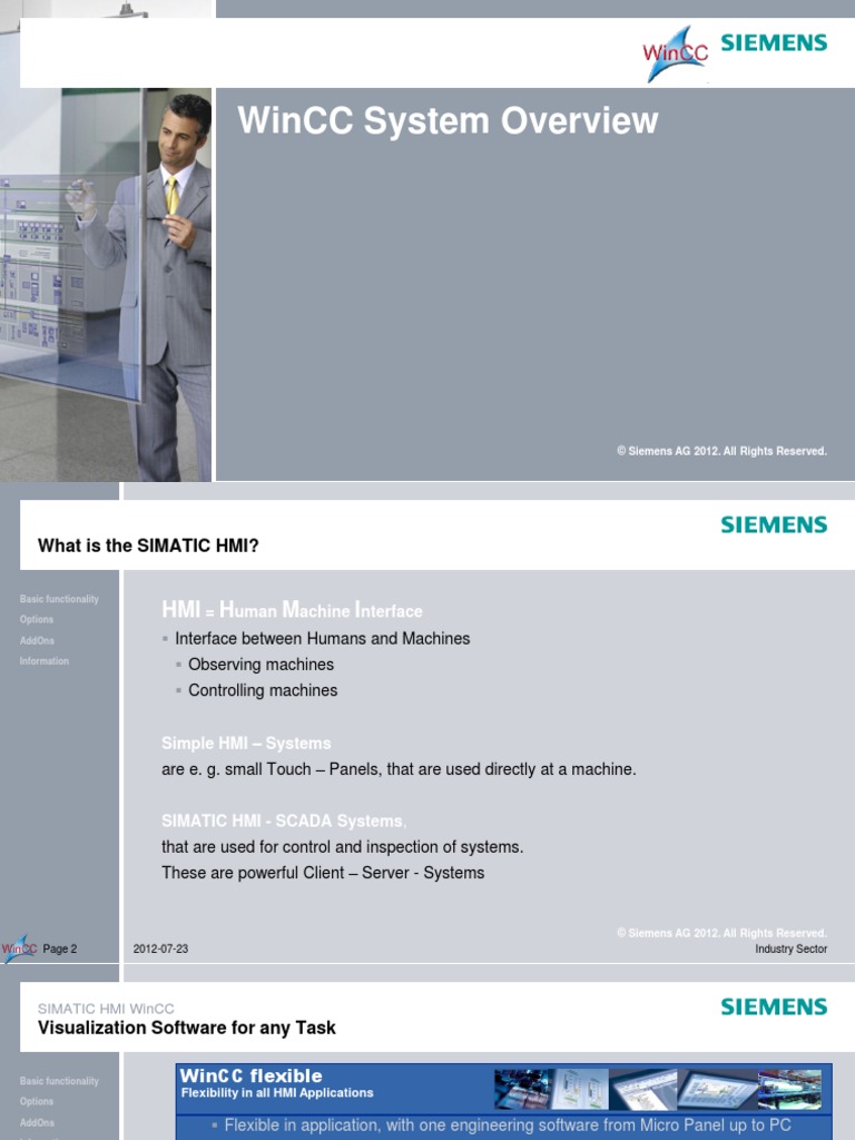 11 - WinCC System Overview | PDF | Scada | Visual Basic For Applications