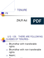 Type of Tenure IN: Zalr Act
