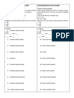 Converting Minutes Into Seconds Converting Hours Into Minutes