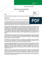 HSE Horizon Scanning Short Report Solar Energy