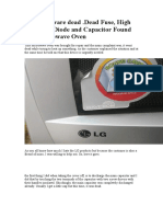 Repair Dead LG Microwave - Replaced Fuse, Diode and Capacitor