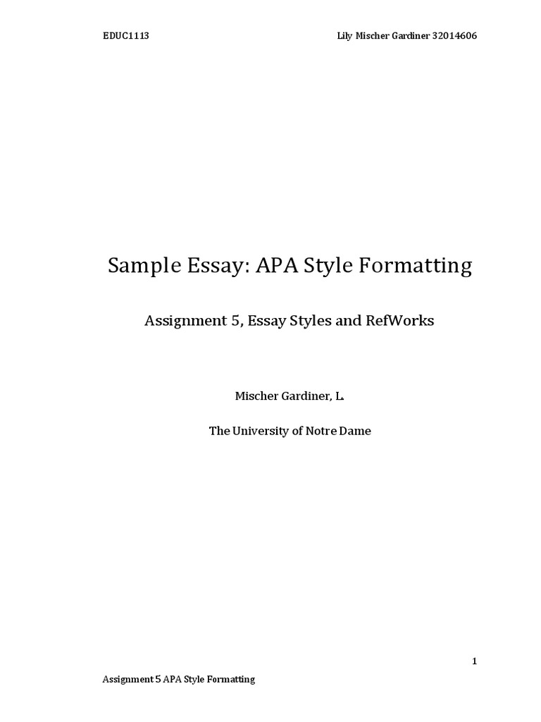 APA Style Formatting Guide | PDF | Apa Style | Citation