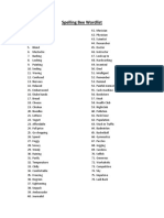 SpellingBee Wordlist