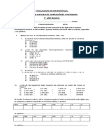 Evaluacion Matematica 5° Año Abril 2019