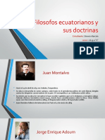 Filosofos Ecuatorianos y Sus Doctrinas