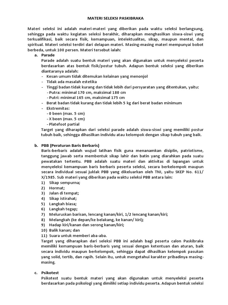 Materi Seleksi Paski Docx