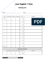 Discover English 1 Tests: Marking Grid