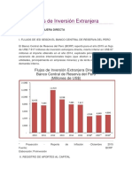 Estadísticas de Inversión Extranjera